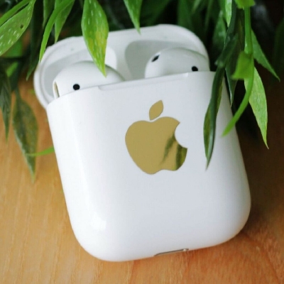 Picture of Rose Gold Apple logo Decal, Iphone logo decal  