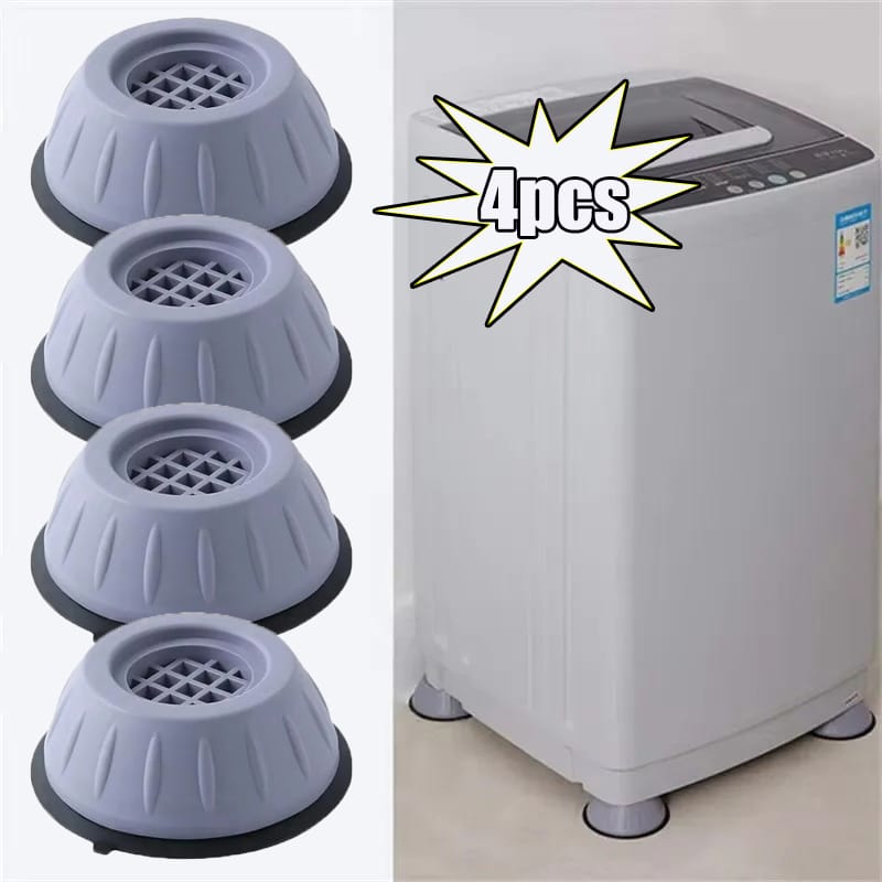 Picture of 4 Pcs Anti-Slip Foot Pad Washing Machine Rubber Pads Anti Vibration Washer Dryer Feet Pad with different types Grey 