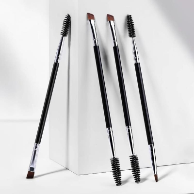 Picture of New Portable Bendable Bruh Head Eyebrow Comb Long Rod piral Eyelah Bruh Profeional Makeup Bruhe Beauty Makeup Tool Black 