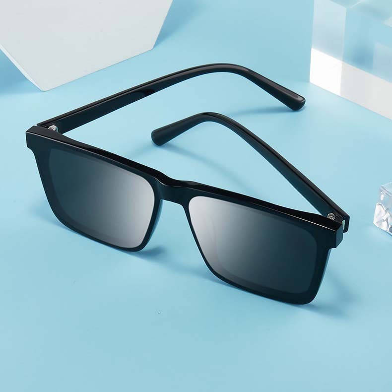 Picture of Standard Frame Sunglasses Men Women Vintage Square Sun Glasses Brand Designer Concave Mirror Black Eyewear Shades  Black