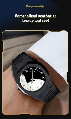 Picture of Neutral Casual High-End Quartz Men Watch Arabic Numerals Wristwatch Southeast Asia Style  