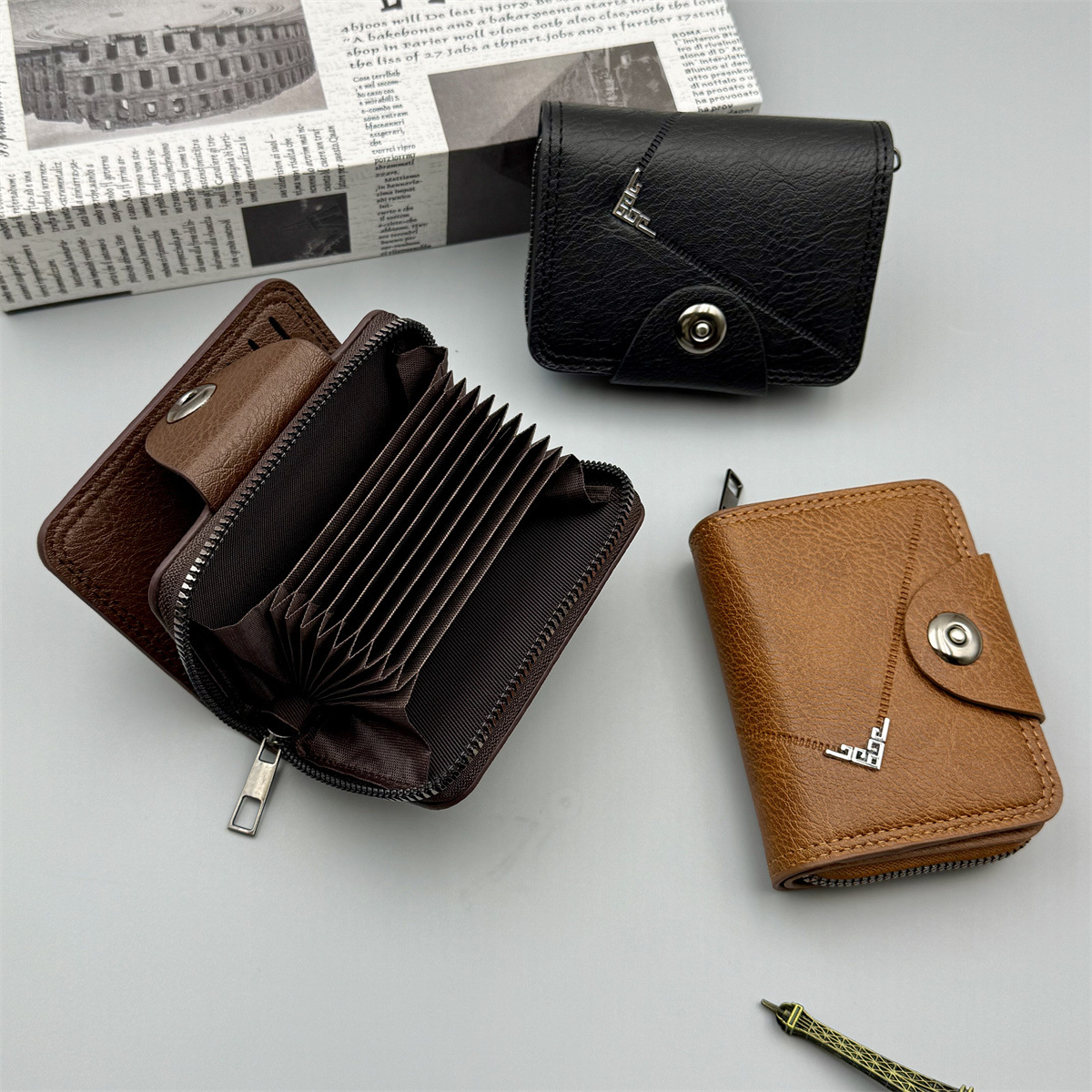 Picture of Multi Slot Card Holder Vintage Small Wallet  