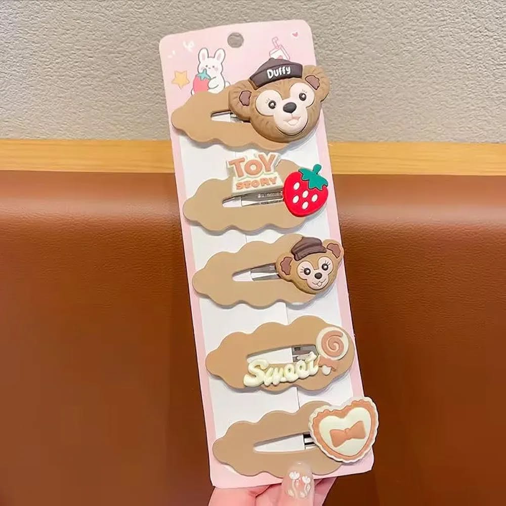 Picture of Colorful Tictac for Girls Big Size hair clips for hair styles Pooh hair clips for baby girls kids toddlers  One size fits all