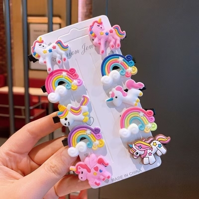 Picture of Colorful Tictac for Girls Big Size hair clips for hair styles Pooh hair clips for baby girls kids toddlers Multicolor One size fits all