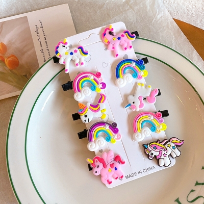 Picture of Colorful Tictac for Girls Big Size hair clips for hair styles Pooh hair clips for baby girls kids toddlers Multicolor One size fits all