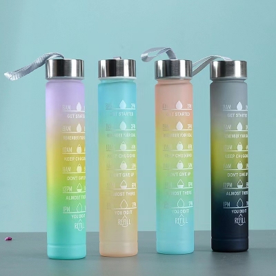Picture of 300 ml Hight Quality Sports Water Bottle Motivational Portable Water bottle for Outdoor Sport Fitness  