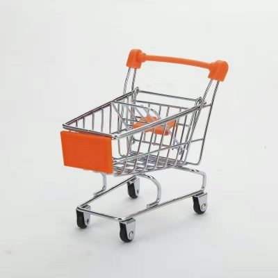 Picture of Mini Supermarket Handcart, Shopping Trolley Toy Storage Container Toys Mini Carts Showpiece  