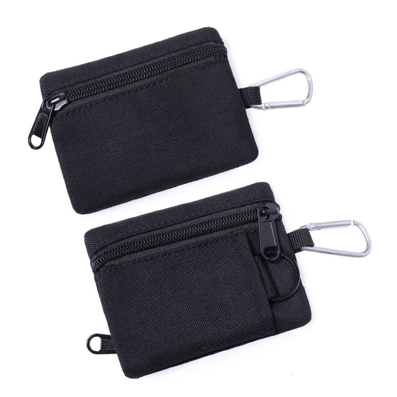 Picture of key bag zipper coin purse headphones storage card bag small wallet mini tools bag Black 