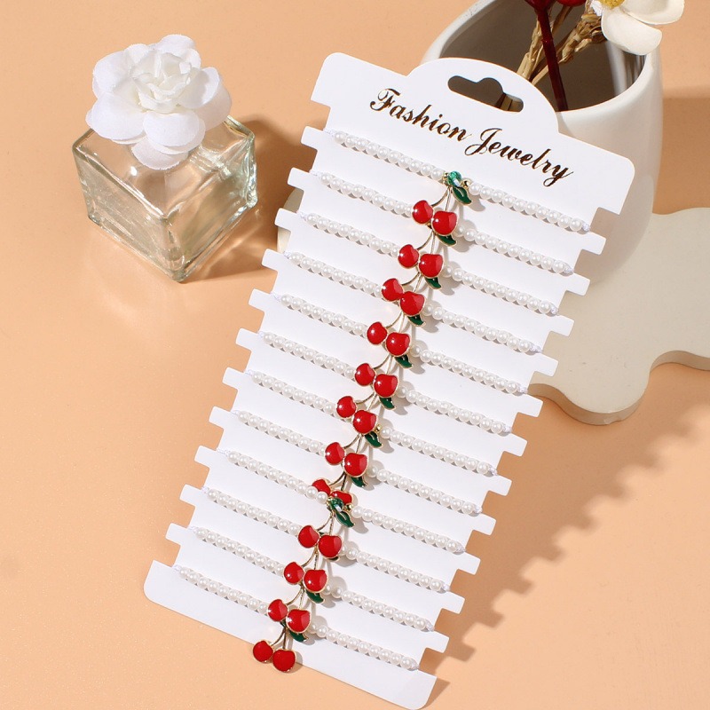 Picture of cherry Crystal Bracelet for Girls and Women  