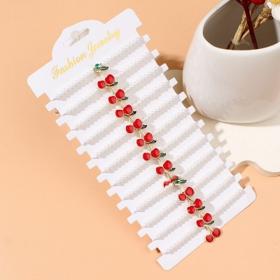 Picture of cherry Crystal Bracelet for Girls and Women  