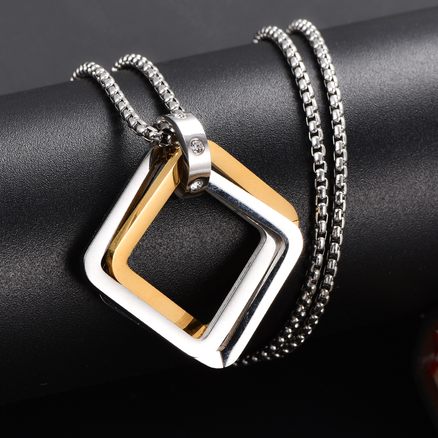 Picture of New Pendant Necklace For Men Stainless Steel Chain Necklace For Men  