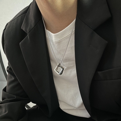 Picture of New Pendant Necklace For Men Stainless Steel Chain Necklace For Men  