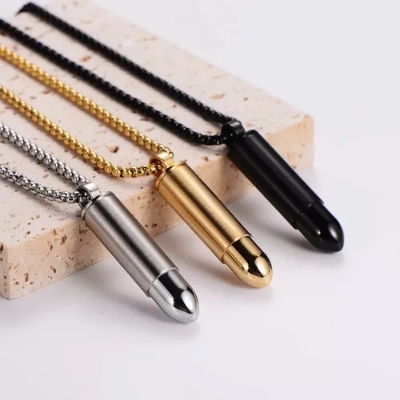 Picture of High Quality New Black Color Chain Locket for Men  
