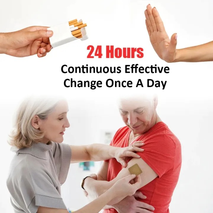 Picture of Anti Smoke Patch, Smoking Cessation Patches with No Bad Effects on Body, Effective Health Care Product Brown Int: One size