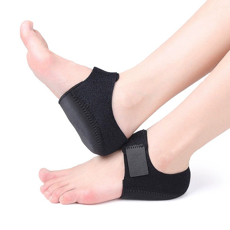 Picture of Heel Pad Pain Relief for Plantar Fasciitis Sock Worn in Shoes Thin Heel Spur Foot Skin Care Protectors Heel Sleeves  Int: One size