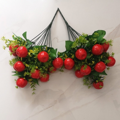Picture of Simulated hand feeling film plant desktop decoration fake green plant Red 