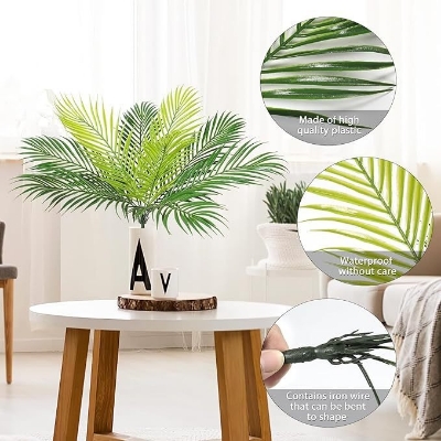 Picture of Artificial Plant Colorful FreshKeeping Plastic Diy Realistic Artificial Stem Green 