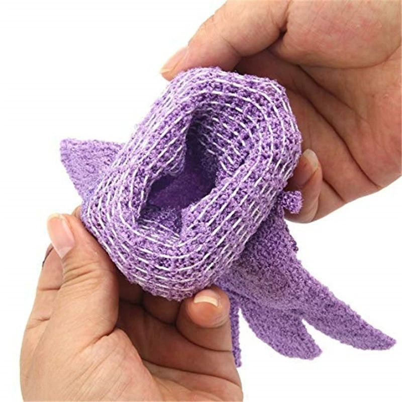 Picture of 2pcs Bath Gloves For Peeling Exfoliating Mitt Glove For Shower Scrub Gloves Resistance Body Massage Sponge Wash Skin Exfoliator  