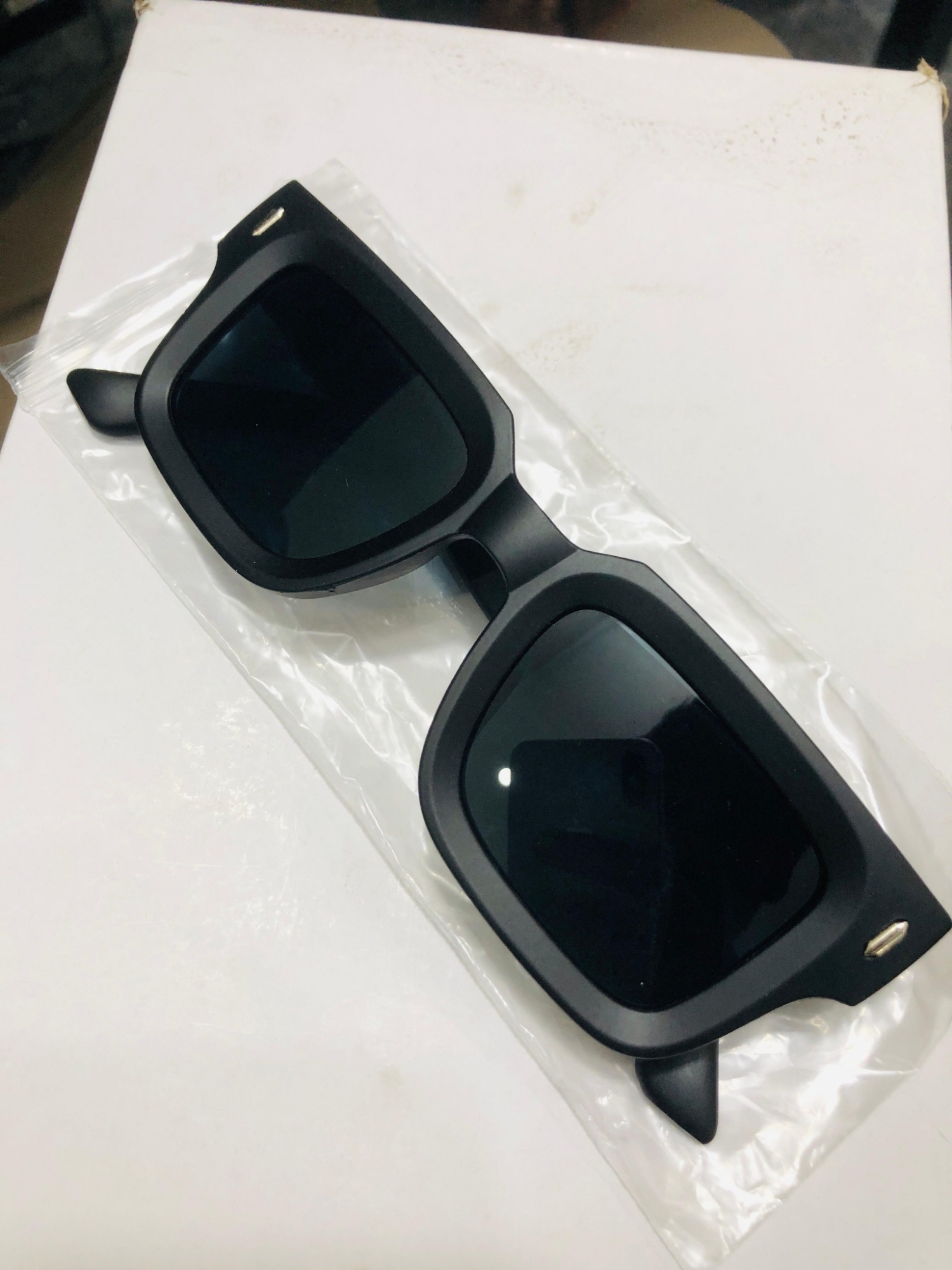 Picture of hot Square Frame Sunglasses for Men Original Driving Driver Exclusive Vintage Casual Black 