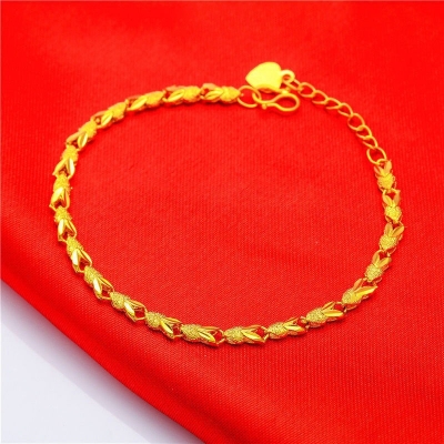 Picture of Hypoallergenic Gold Plated Titanium Fashion Jewelry Bracelet For Women Gold 