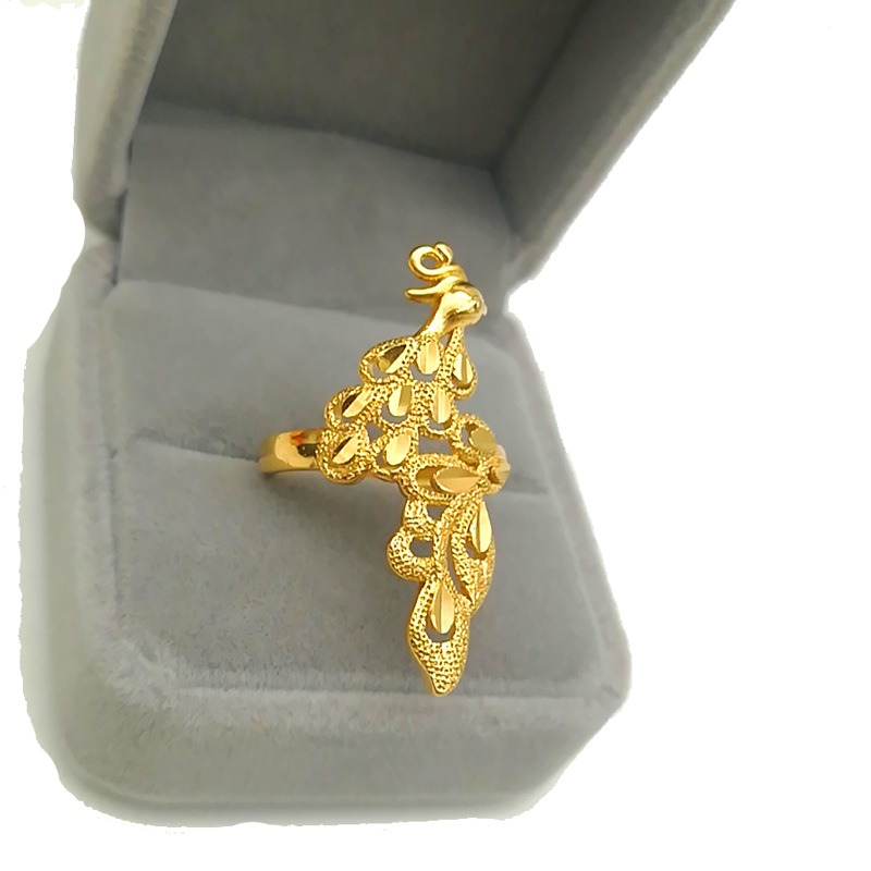 Picture of Fashionable Plated Peacock Ring Adjustable Size Ring Gold 