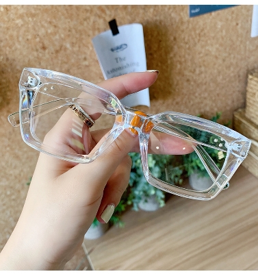 Picture of Hipster Style Clear Acetate Eyeglasses for  Women White 