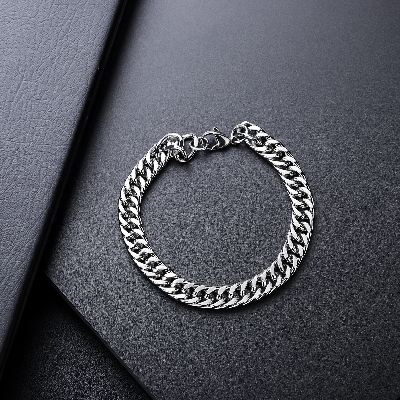 Picture of Stainless Steel Silver Chain Necklace For Men  