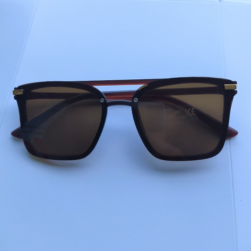Picture of Stylish Double Bridge Sunglasses - UV Protected Black 
