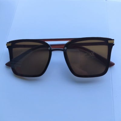 Picture of Stylish Double Bridge Sunglasses - UV Protected Black 