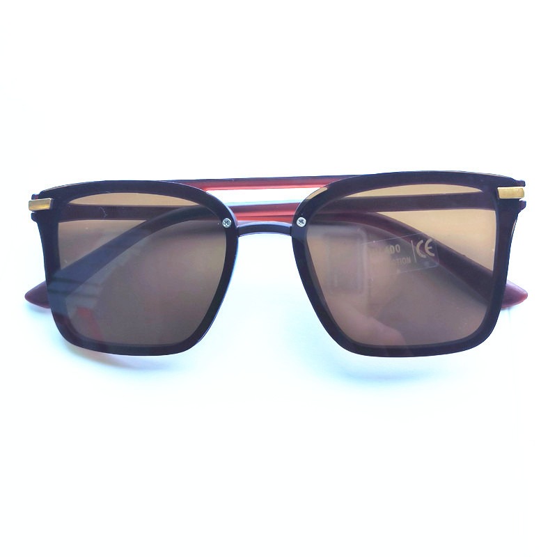 Picture of Stylish Double Bridge Sunglasses - UV Protected Black 