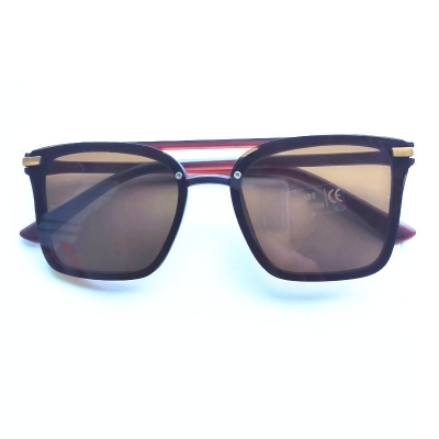 Picture of Stylish Double Bridge Sunglasses - UV Protected Black 