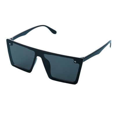 Picture of Flat Top Design Unisex Sunglasses UV400 Protection Black 
