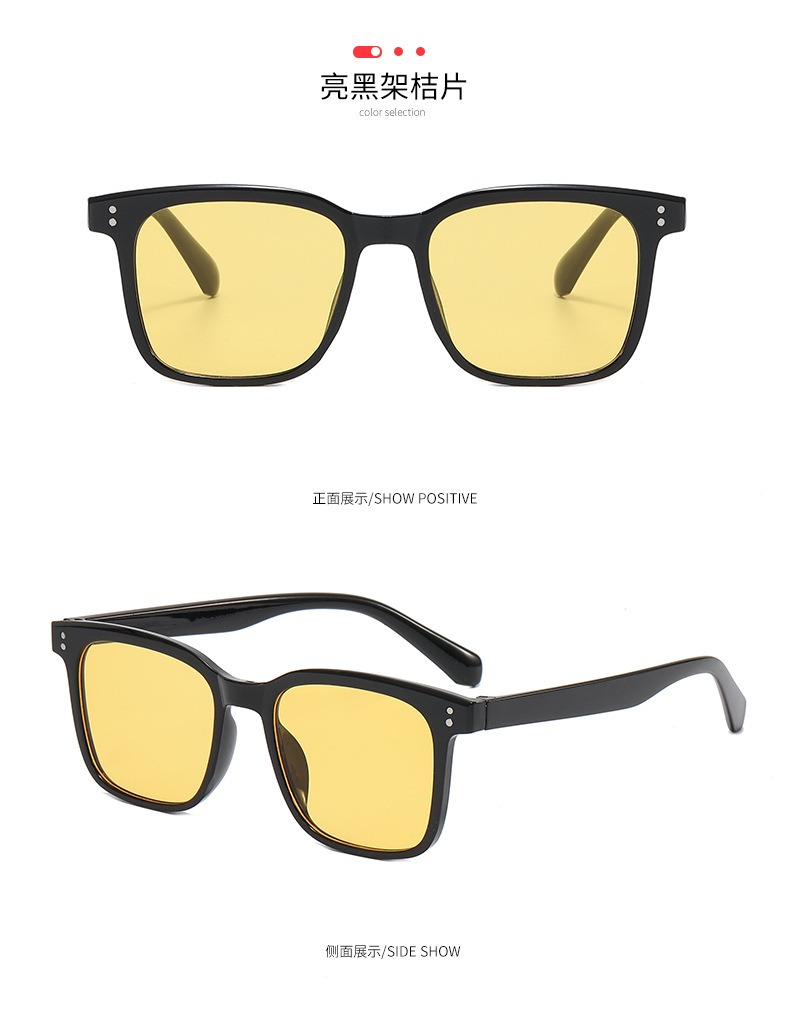 Picture of Anti Glare Yellow Lens Sunglasses, UV400 Protection Eyewear For Men Yellow 