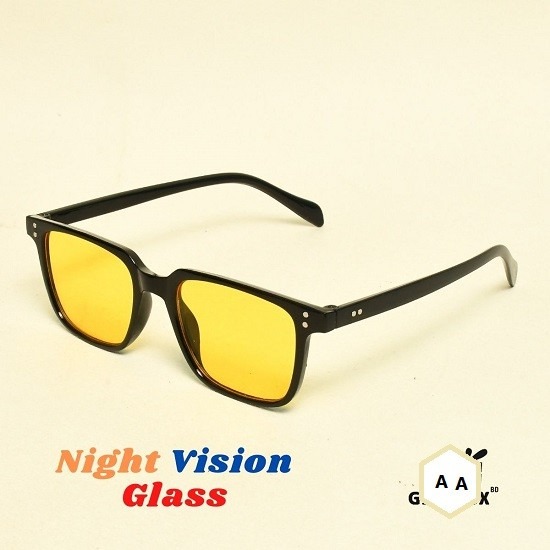 Picture of Anti Glare Yellow Lens Sunglasses, UV400 Protection Eyewear For Men Yellow 