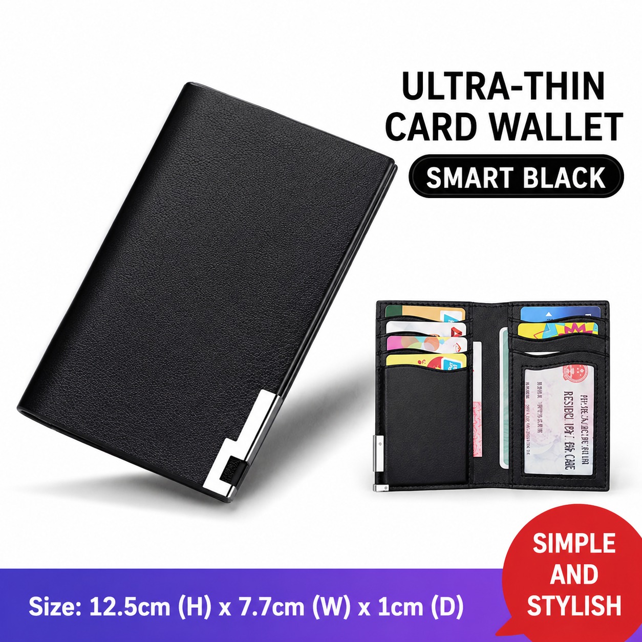 Picture of Portable Men Wallet Money Holder Black Style  