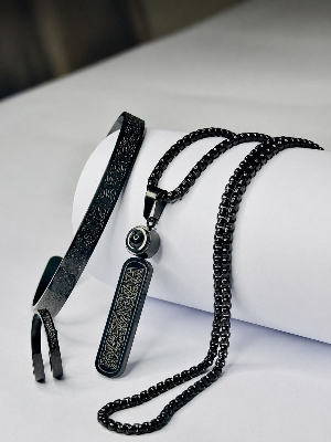 Picture of Luxury Stainless Steel Islamic 3PCS Set for Men  