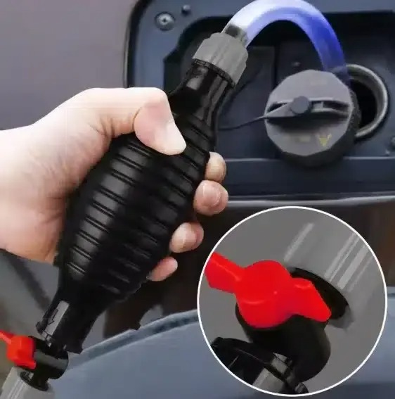 Picture of Multi Purpose Manual Siphon Pump for Fuel Oil Water Transfer Black 