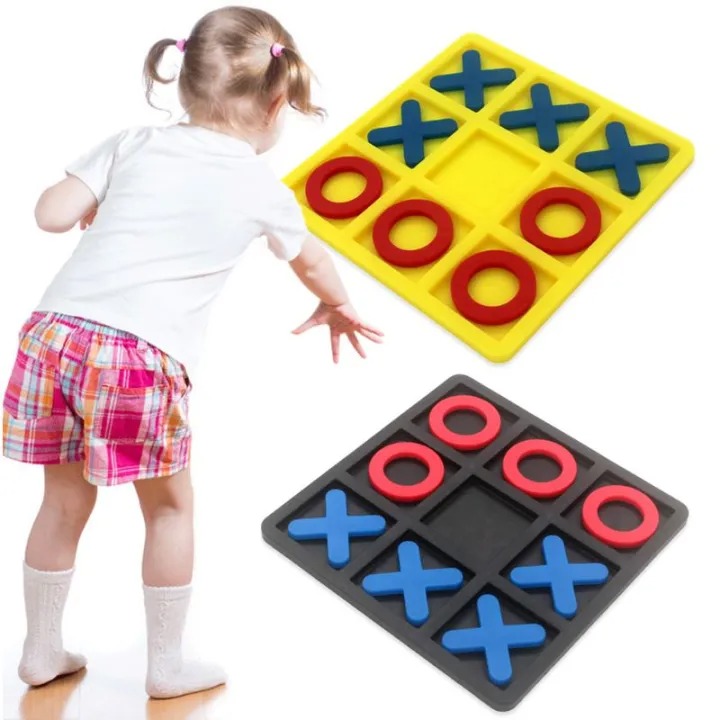 Picture of OOTDTY Tic Tac Toe Cognitive Learning Educational OX Chess Board Game Any Color. Multicolor 