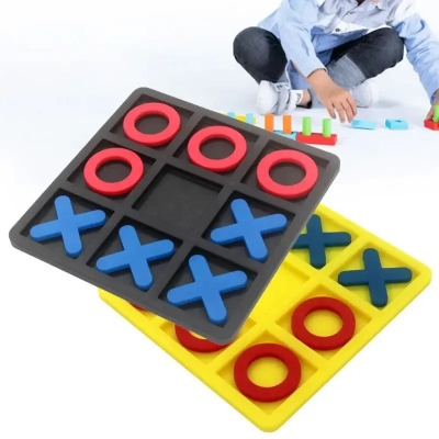 Picture of OOTDTY Tic Tac Toe Cognitive Learning Educational OX Chess Board Game Any Color. Multicolor 