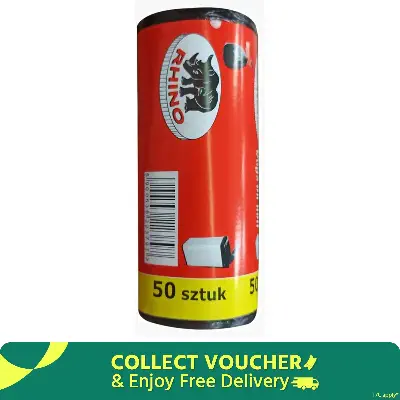 Picture of High Quality - Roll 50 pc 35 liter garbage bag - Easy to Use And Maintain - Refine and Excellent - Reliable and Durable Multicolor