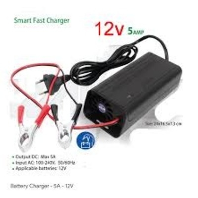 Picture of 12 Volt Battery charger 5ah smart fast battery charger-black for lithium-ion battery