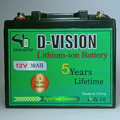 Picture of 12 Volt 30ah battery D Vision lithium-ion battery BMS Protection with 1 Year Guarantee