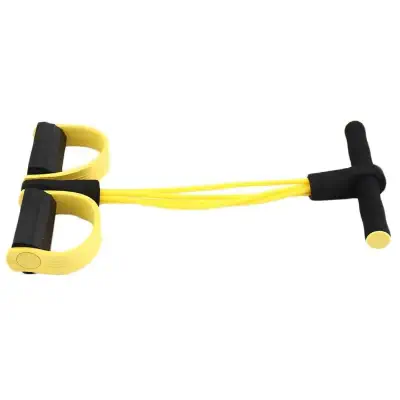 Picture of Tension Rope 4 Tube Puller Pedal Ankle Abdominal Exerciser Fitness Elastic Sit Up Pull Rope Home Gym Sport Training Equipment Multicolor