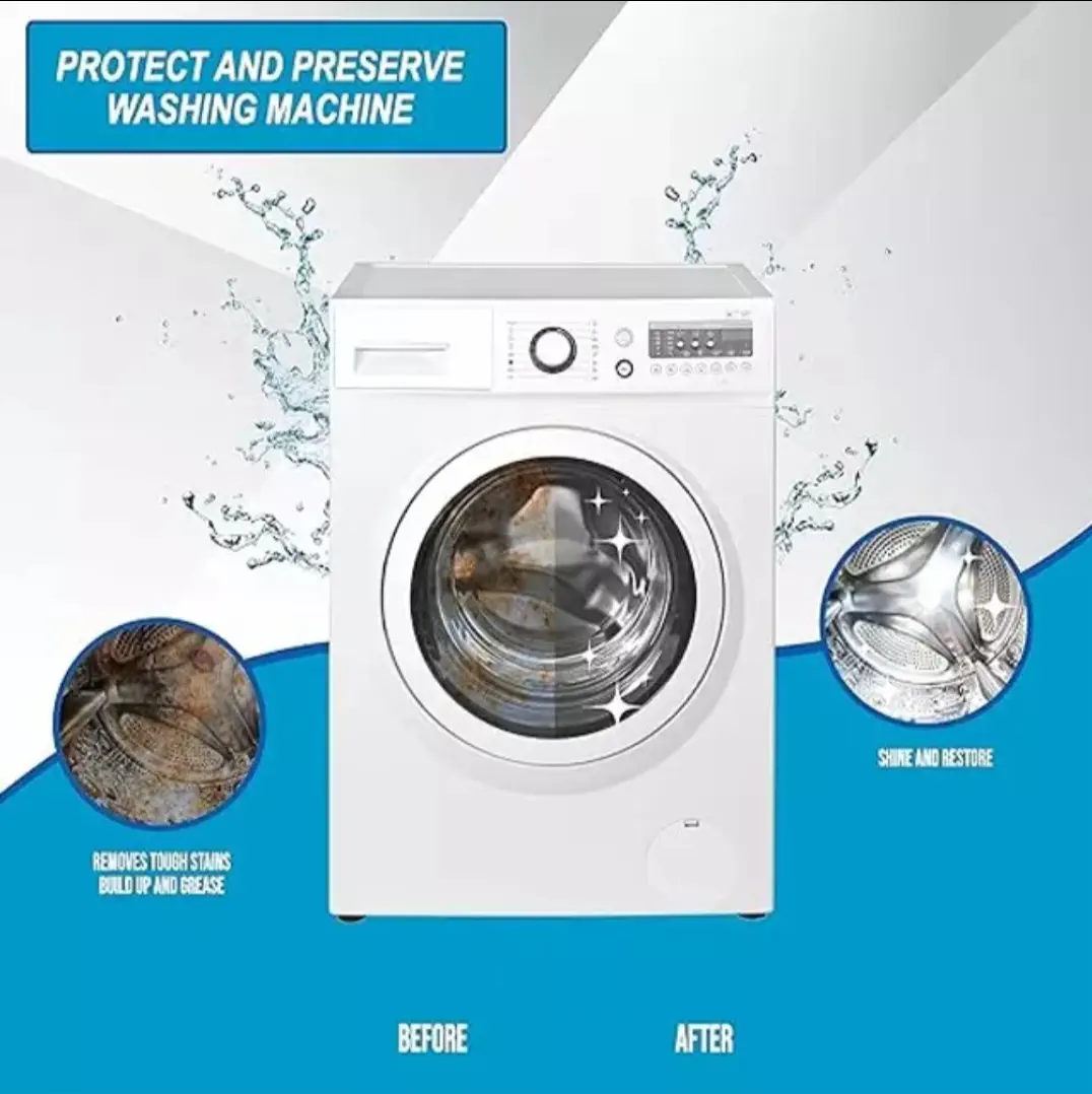 Picture of 12pcs Washing Machine Cleaner Washer Cleaning Detergent Effervescent Tablet Cleaner Washing Machine Home Cleaning tool Multicolor