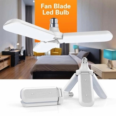 Picture of Blade Fan LED Bulb Super Bright Foldable Blade Angle Adjustable Ceiling Lamp Home Energy Saving Lights 45W ( ৪৫ ওয়াটের বাল্ব ) - White