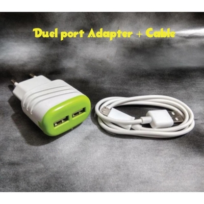 Picture of Dual USB Charging Adapter with Cable - Multicolor