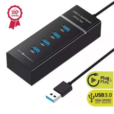 Picture of USB 3.1 High Speed  4 Port USB 3.0 HUB For Computer and Laptop Tablet - Black - Black