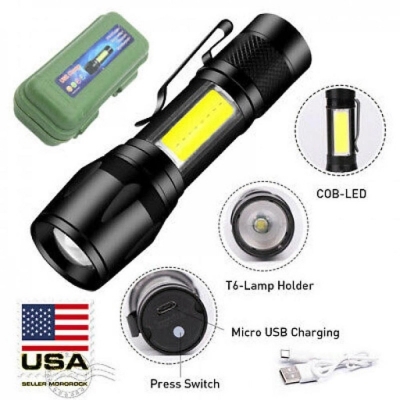 Picture of Telescopic Zoom Flash Light Xpe+COB - Green