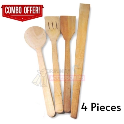 Picture of Wooden Kitchen Tools 4 Pieces (কম্বো অফার ৪ পিস) - Multicolor