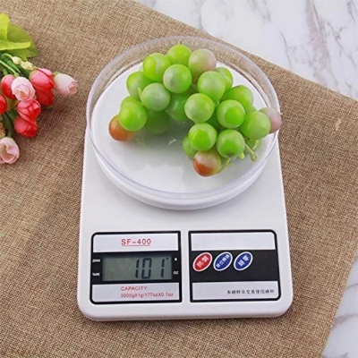 Picture of Electronic Kitchen Scale Mashine, Digital LCD Display,10 Kg 10,000Gm,SF-400 - White